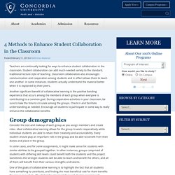 4 Methods to Enhance Student Collaboration in the Classroom