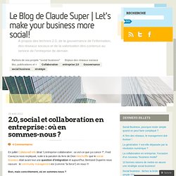 2.0, social et collaboration en entreprise : où en sommes-nous ?