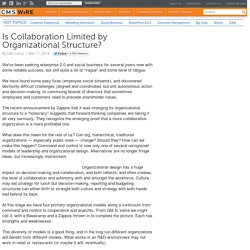 Is Collaboration Limited by Organizational Structure?