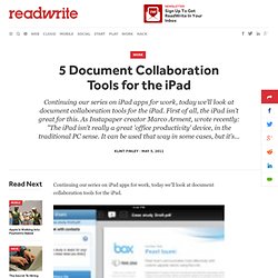 5 Document Collaboration Tools for the iPad