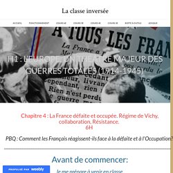 Chap 4: La France défaite et occupée. Régime de Vichy, collaboration, Résistance. - La classe inversée