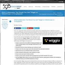 Which Collaboration Tool Should You Use? Wiggio vs YahooGroups vs GroupSpaces