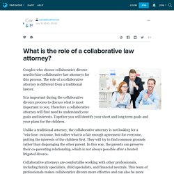 What is the role of a collaborative law attorney?