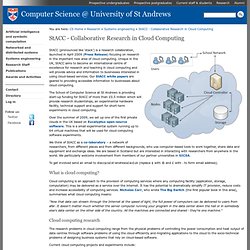 StACC - Collaborative Research in Cloud Computing