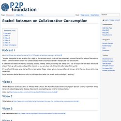 Rachel Botsman on Collaborative Consumption