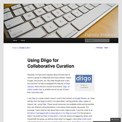 Using Diigo for Collaborative Curation