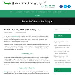 Harriett Fox’s Quarantine Safety Kit