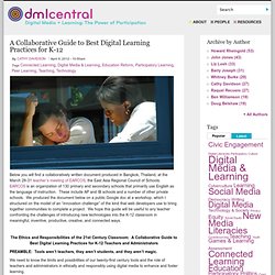 A Collaborative Guide to Best Digital Learning Practices for K-12