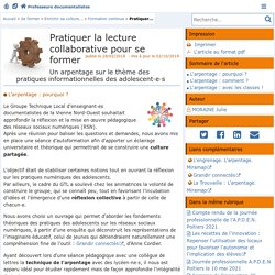 Pratiquer la lecture collaborative pour se former - Doc'Poitiers - Le site des professeurs documentalistes
