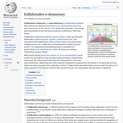 Collaborative e-democracy