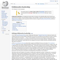 Collaborative leadership