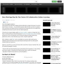 New iPad App May Be The Future Of Collaborative Online Learning