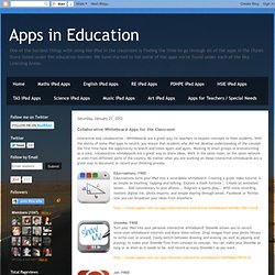 Collaborative Whiteboard Apps for the Classroom