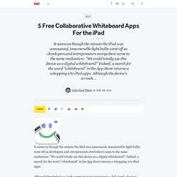 5 Free Collaborative Whiteboard Apps For the iPad