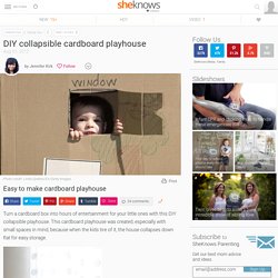 DIY Collapsible Cardboard Playhouse