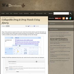 Collapsible Drag & Drop Panels Using jQuery