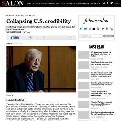 Collapsing U.S. credibility