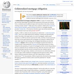 Collateralized mortgage obligation