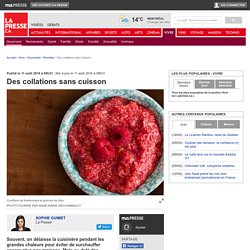 Des collations sans cuisson