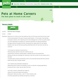 Part-Time Store Colleague – High Wycombe, Buckinghamshire - Pets At Home
