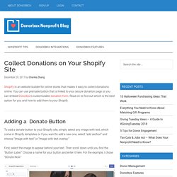 Collect Donations on Your Shopify Site