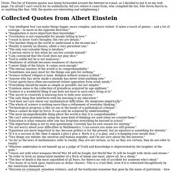 Collected Quotes from Albert Einstein