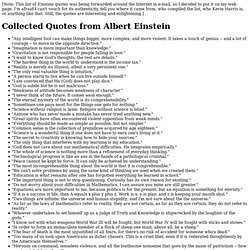 Collected Quotes from Albert Einstein