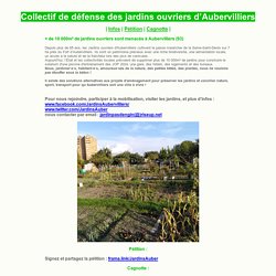 Collectif de défense des jardins ouvriers d’Aubervilliers