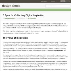 6 Apps for Collecting Digital Inspiration