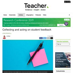 Collecting and acting on student feedback