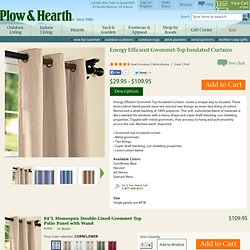 Energy Efficient Grommet-Top Insulated Curtains