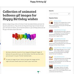 Collection of animated balloons gif images for Happy Birthday wishes