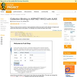 Collection Binding in ASP.NET MVC3 with AJAX