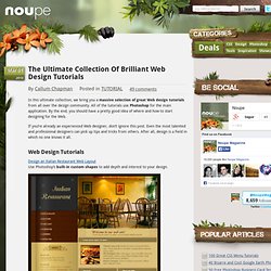 The Ultimate Collection Of Brilliant Web Design Tutorials - Noup