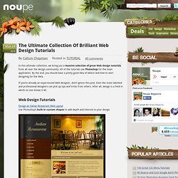 The Ultimate Collection Of Brilliant Web Design Tutorials