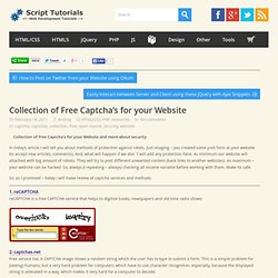Collection of Free Captcha’s for your Website
