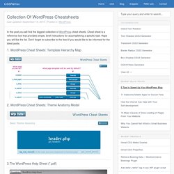 Collection Of WordPress Cheatsheets
