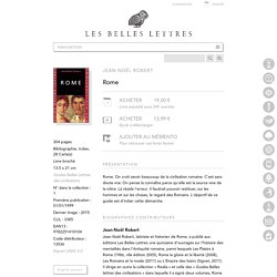 Rome - Collection Guides Belles Lettres des civilisations