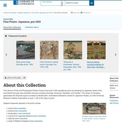 About this Collection - Fine Prints: Japanese, pre-1915