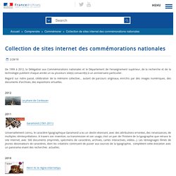 Célébrations nationales : collection des sites internet