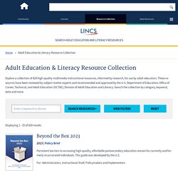 Adult Education & Literacy Resource Collection