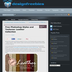 Free Photoshop Styles and Textures: Leather Collection