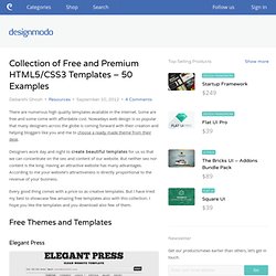 Collection of Free and Premium HTML5/CSS3 Templates - 50 Examples