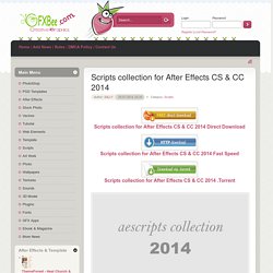 Scripts collection for After Effects CS & CC 2014 » Download Creative Graphic Resource