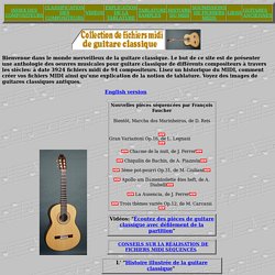 Collection de fichiers midi de guitare classique