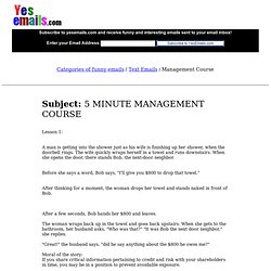 5 minute management course