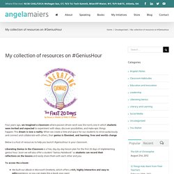 My collection of resources on #GeniusHour - Angela Maiers