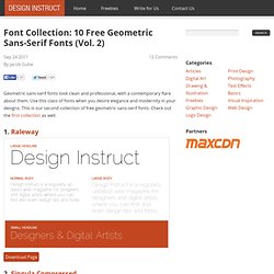 Font Collection: 10 Free Geometric Sans-Serif Fonts (Vol. 2)