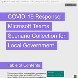 COVID-19 Response: Microsoft Teams Scenario Collection for Local Government