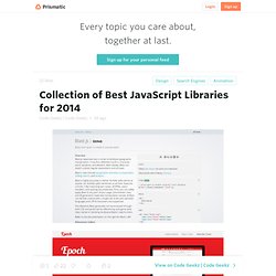 Collection of Best JavaScript Libraries for 2014